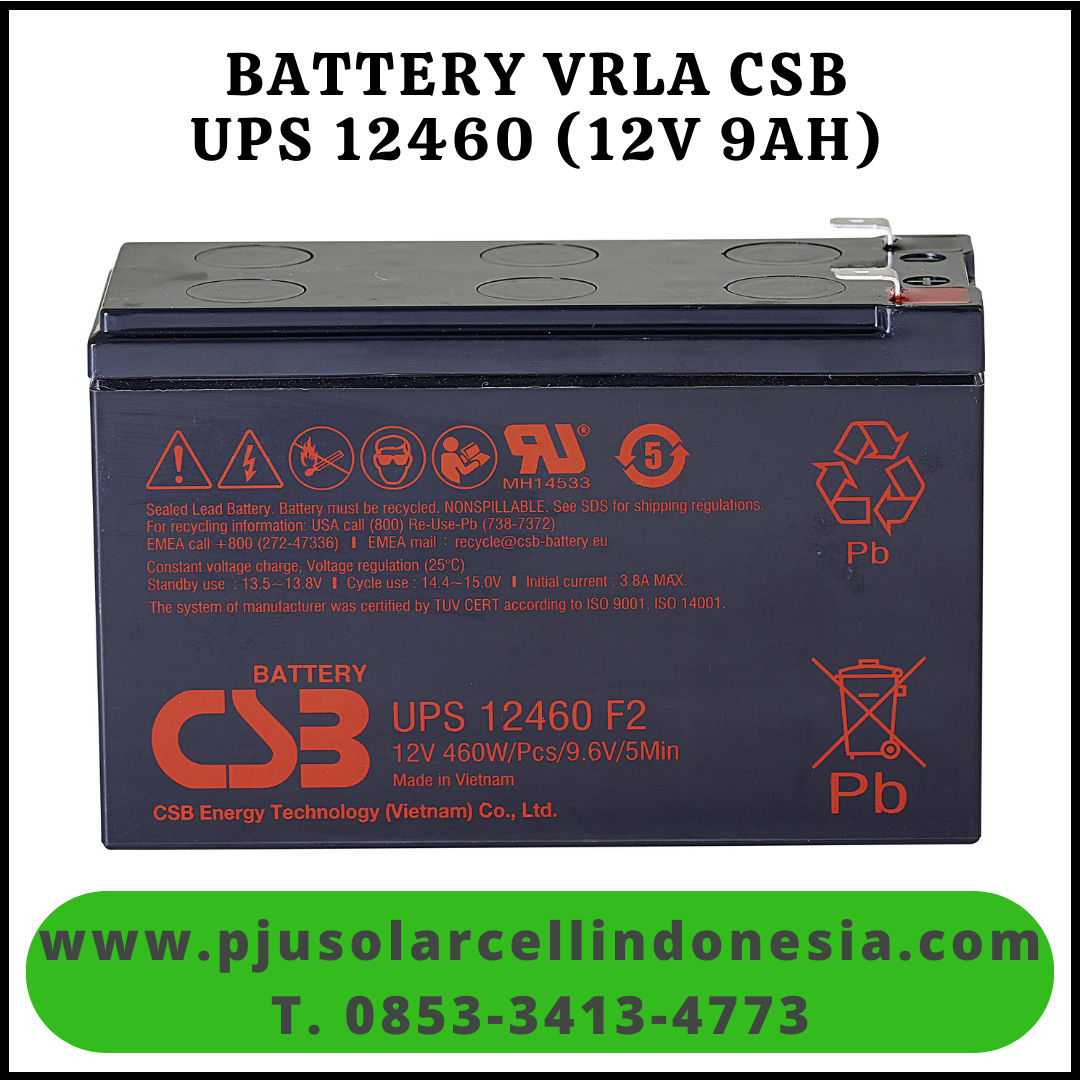 BATTERY UPS VRLA CSB UPS 12460 6 F2 (12V 9AH)