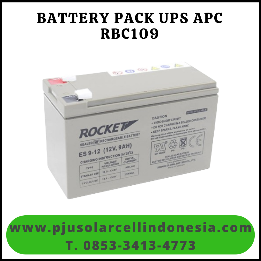 BATERAI PACK UPS APC RBC109 | 2X ROCKET ES9-12