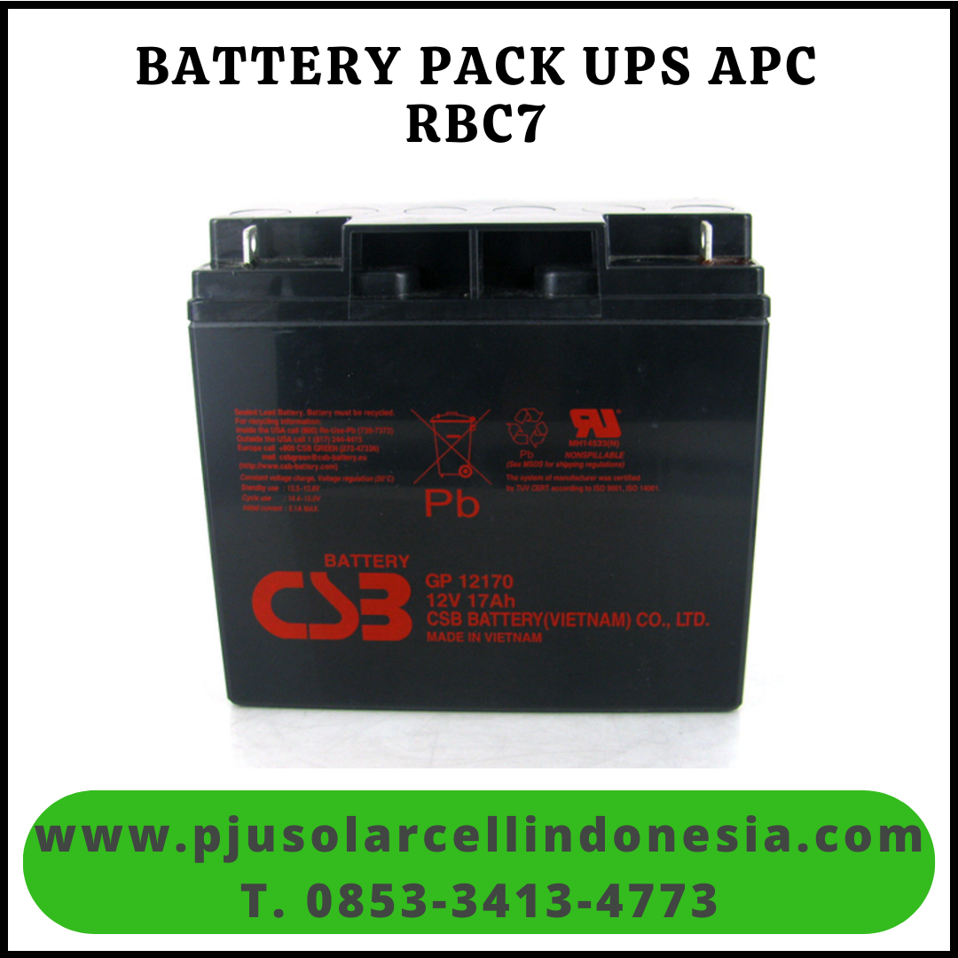 BATERAI PACK UPS APC RBC7 | 2X CSB GP 12170