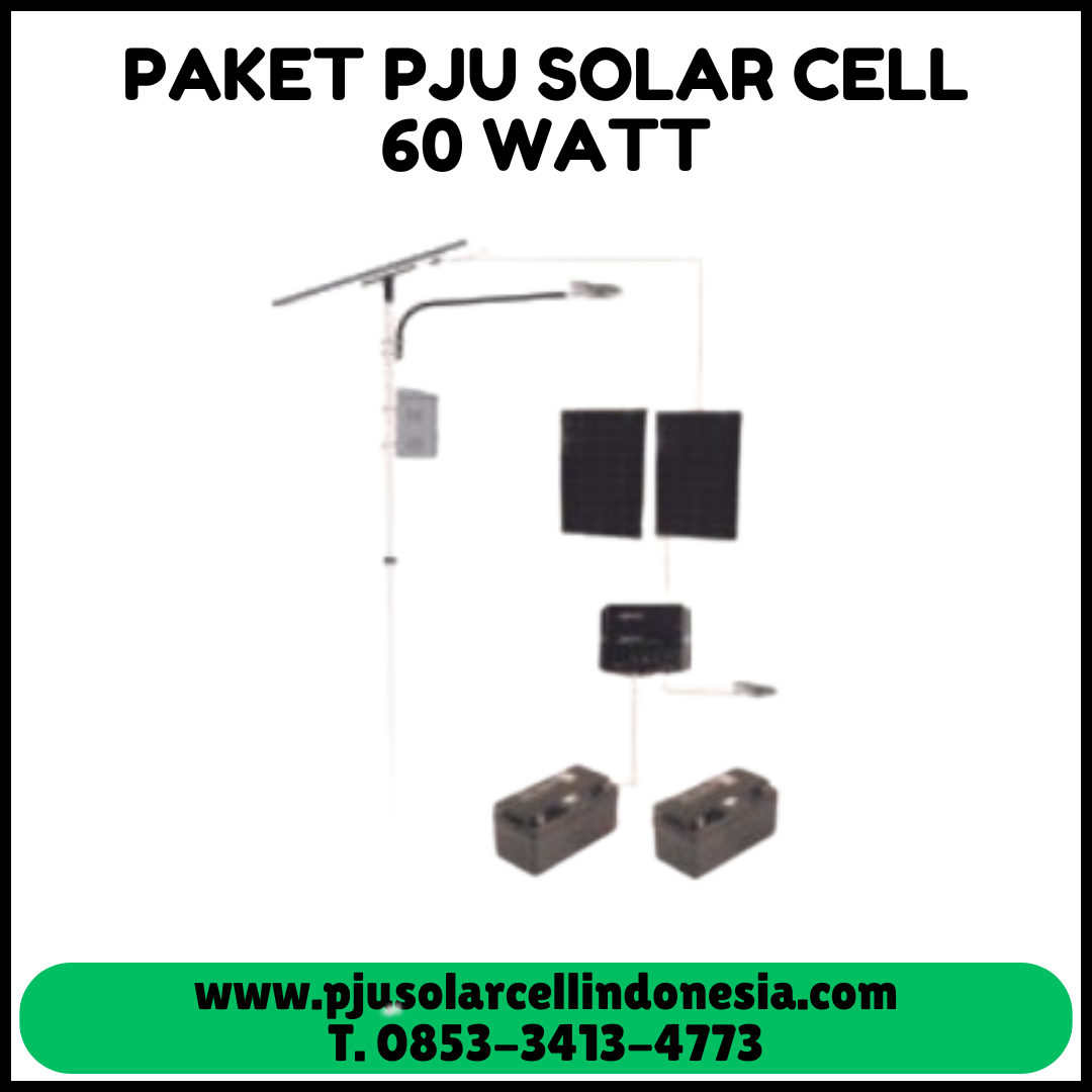 PJU SOLAR CELL TWO IN ONE 60 WATT TERMURAH