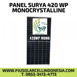 Jasa pemasangan panel surya Surabaya - PANEL SURYA 420WP MONOCRYSTALLINE