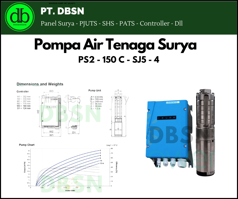 Pompa Lorentz PS2-1500 C-SJ5-4
