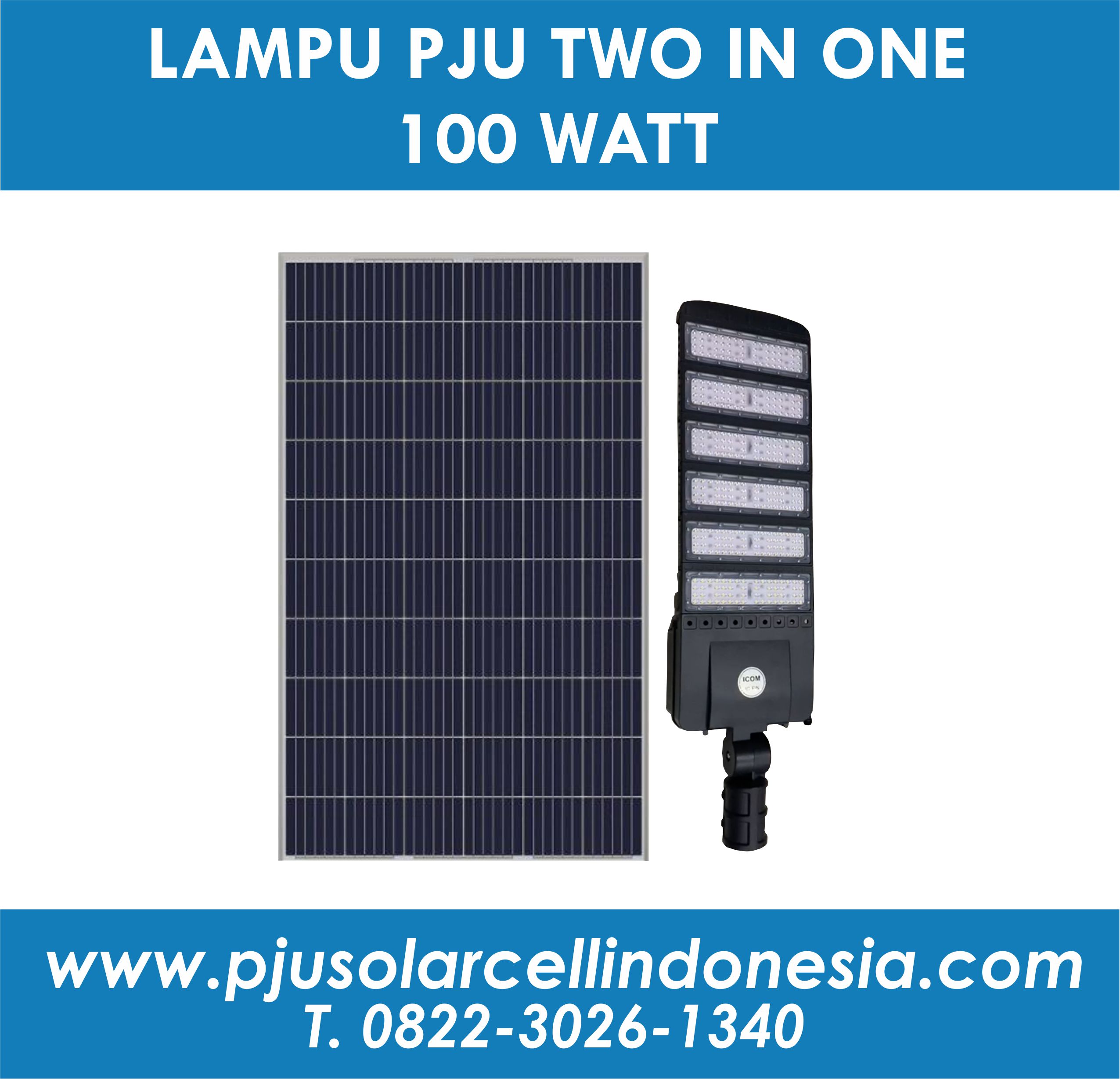 Lampu PJU Tenaga Surya Two In One 100 Watt (IC-FIN100 )