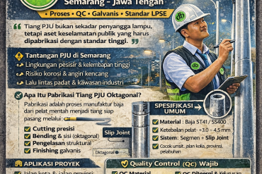 Pabrikasi Tiang PJU Oktagonal di Semarang untuk Proyek Pemerintah
