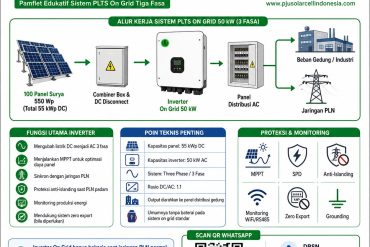 Cara Kerja Inverter On Grid 50 kW Tiga Fasa pada Sistem PLTS