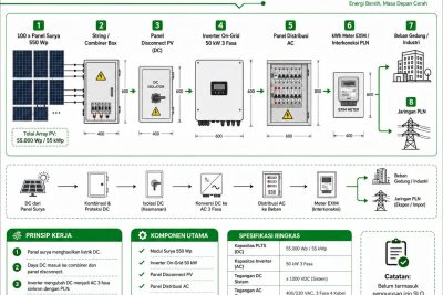 Paket PLTS On Grid 50 kWp untuk Gedung, Pabrik, dan Industri