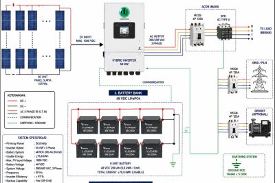PLTS Hybrid 50 kWp: Solusi Energi Surya dengan Battery Backup untuk Industri dan Komersia